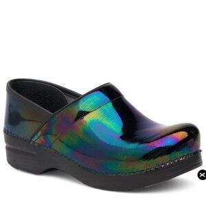 Black patent leather  clogs